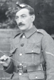 Lance Corporal Douglas Sharp at the gate to Barchuill.